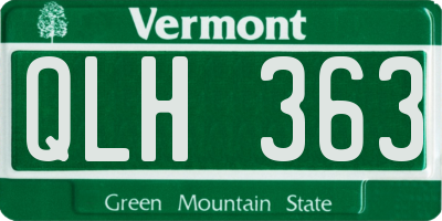 VT license plate QLH363