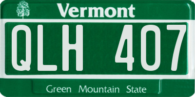 VT license plate QLH407