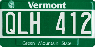 VT license plate QLH412
