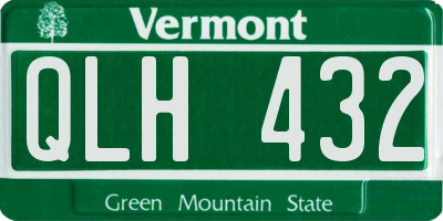VT license plate QLH432