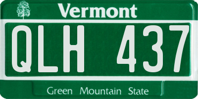 VT license plate QLH437