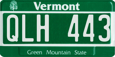 VT license plate QLH443