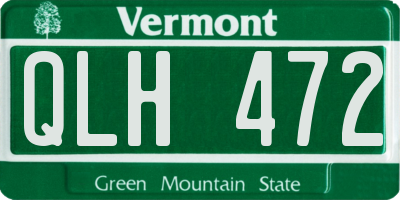 VT license plate QLH472