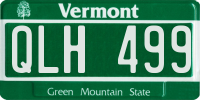 VT license plate QLH499