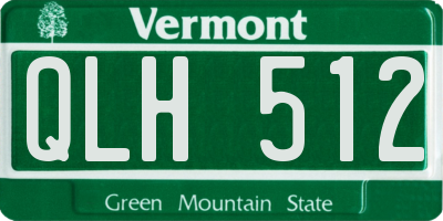 VT license plate QLH512