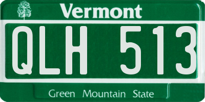 VT license plate QLH513