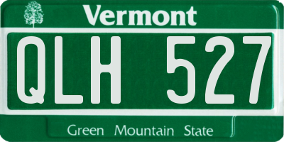 VT license plate QLH527