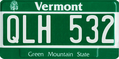 VT license plate QLH532