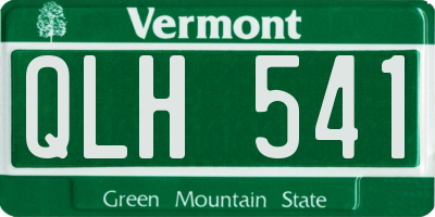 VT license plate QLH541