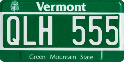 VT license plate QLH555