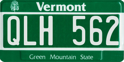 VT license plate QLH562