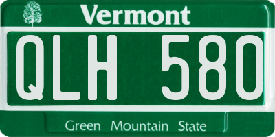 VT license plate QLH580