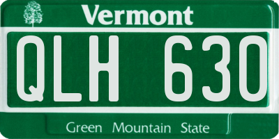 VT license plate QLH630