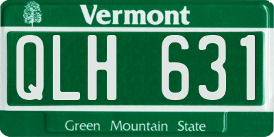 VT license plate QLH631