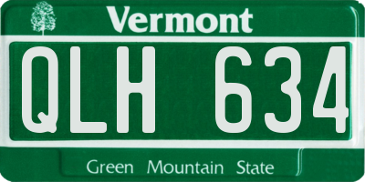 VT license plate QLH634