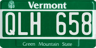 VT license plate QLH658