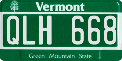 VT license plate QLH668
