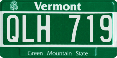 VT license plate QLH719