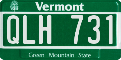 VT license plate QLH731