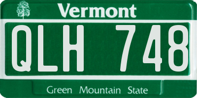 VT license plate QLH748