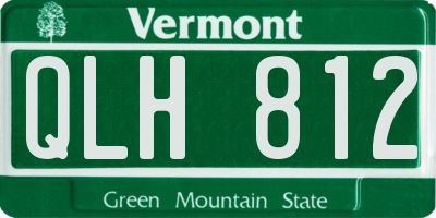 VT license plate QLH812