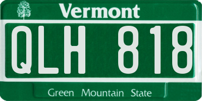 VT license plate QLH818