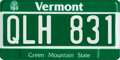 VT license plate QLH831