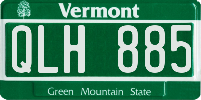 VT license plate QLH885