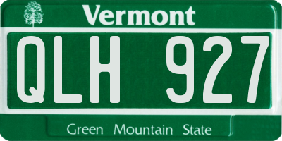 VT license plate QLH927