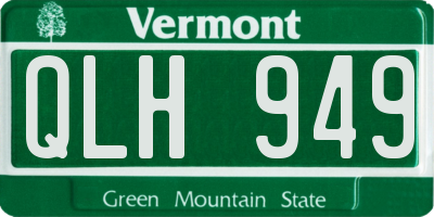 VT license plate QLH949