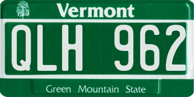 VT license plate QLH962