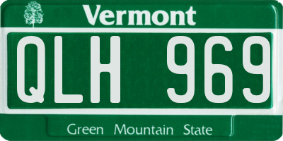VT license plate QLH969