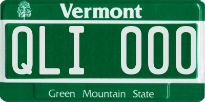 VT license plate QLI000