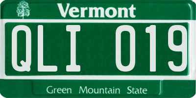 VT license plate QLI019