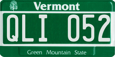 VT license plate QLI052