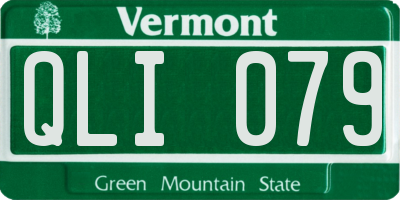 VT license plate QLI079