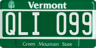VT license plate QLI099