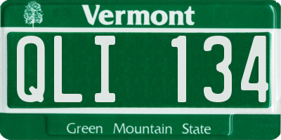 VT license plate QLI134
