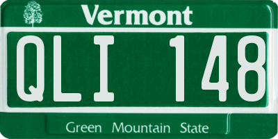 VT license plate QLI148