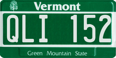 VT license plate QLI152