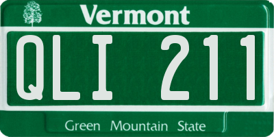 VT license plate QLI211