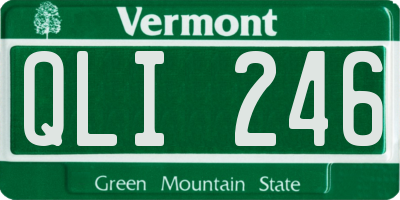 VT license plate QLI246