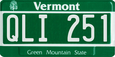 VT license plate QLI251