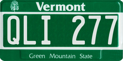 VT license plate QLI277