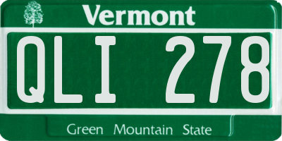 VT license plate QLI278