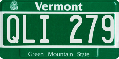 VT license plate QLI279