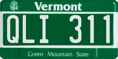 VT license plate QLI311