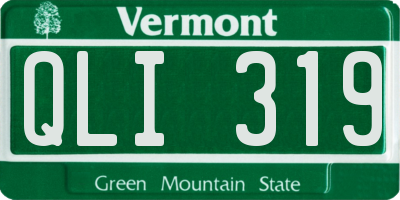 VT license plate QLI319