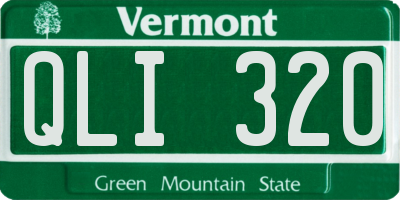 VT license plate QLI320