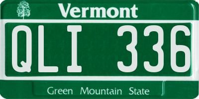 VT license plate QLI336